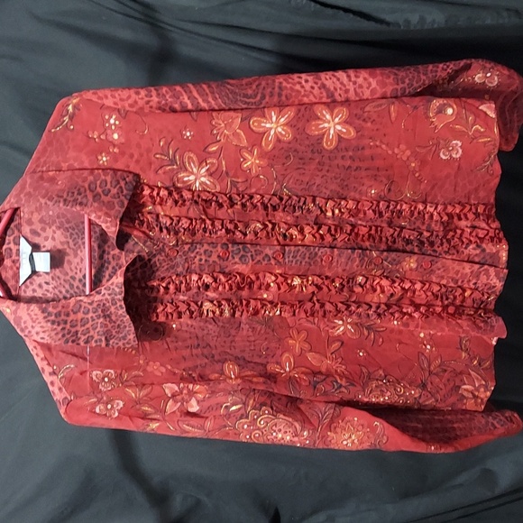 Koret Tops - Koret blouse long sleeve size 14 sheer (InvW140)